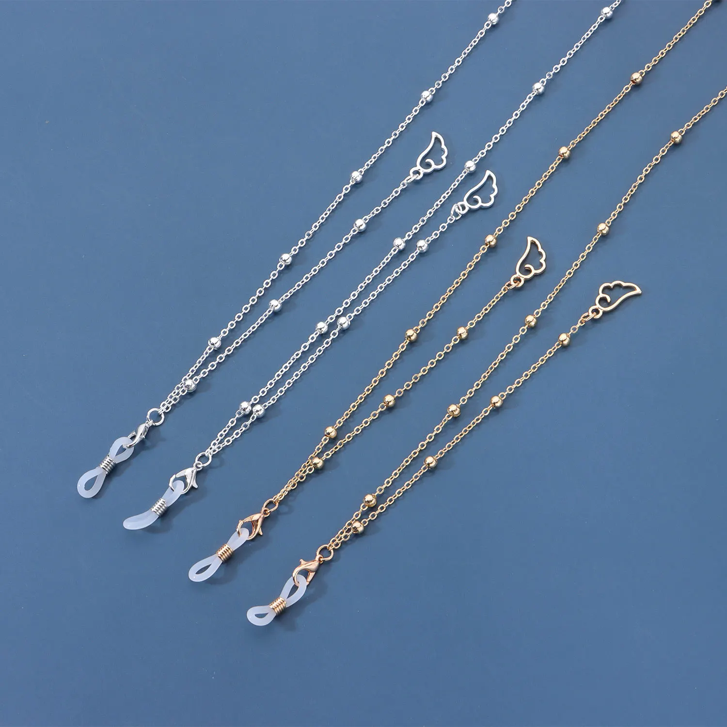 

Новая японская и южнокорейская цепочка для очков с крыльями ангела элегантная цепочка с бусинами маска с цепочкой фиксированные Аксессуар...