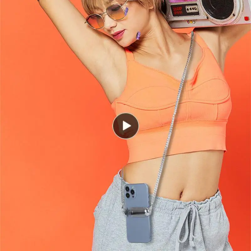 

Creativity Pendant Silver Portable Diagonal Span Fashion Accessories Cell Phone Simple Cute Durable Phone Back Clip Practical