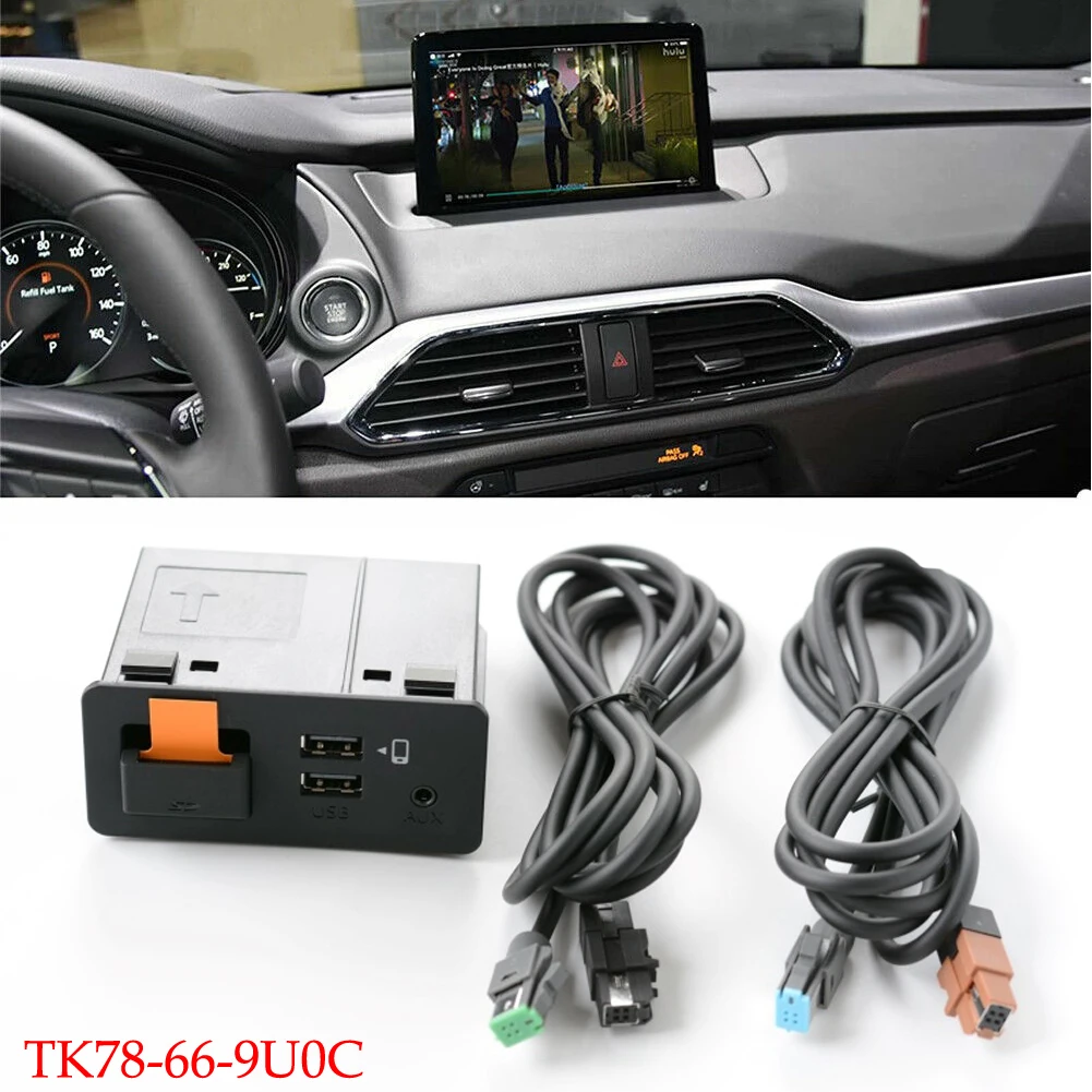 

Newest Auto Retrofit Kit 00008FZ34 TK78-66-9U0C For Mazda CX-5 CX-3 CX-9 CarPlay USB Port Hub Console TK78-66-9U0C Accessories