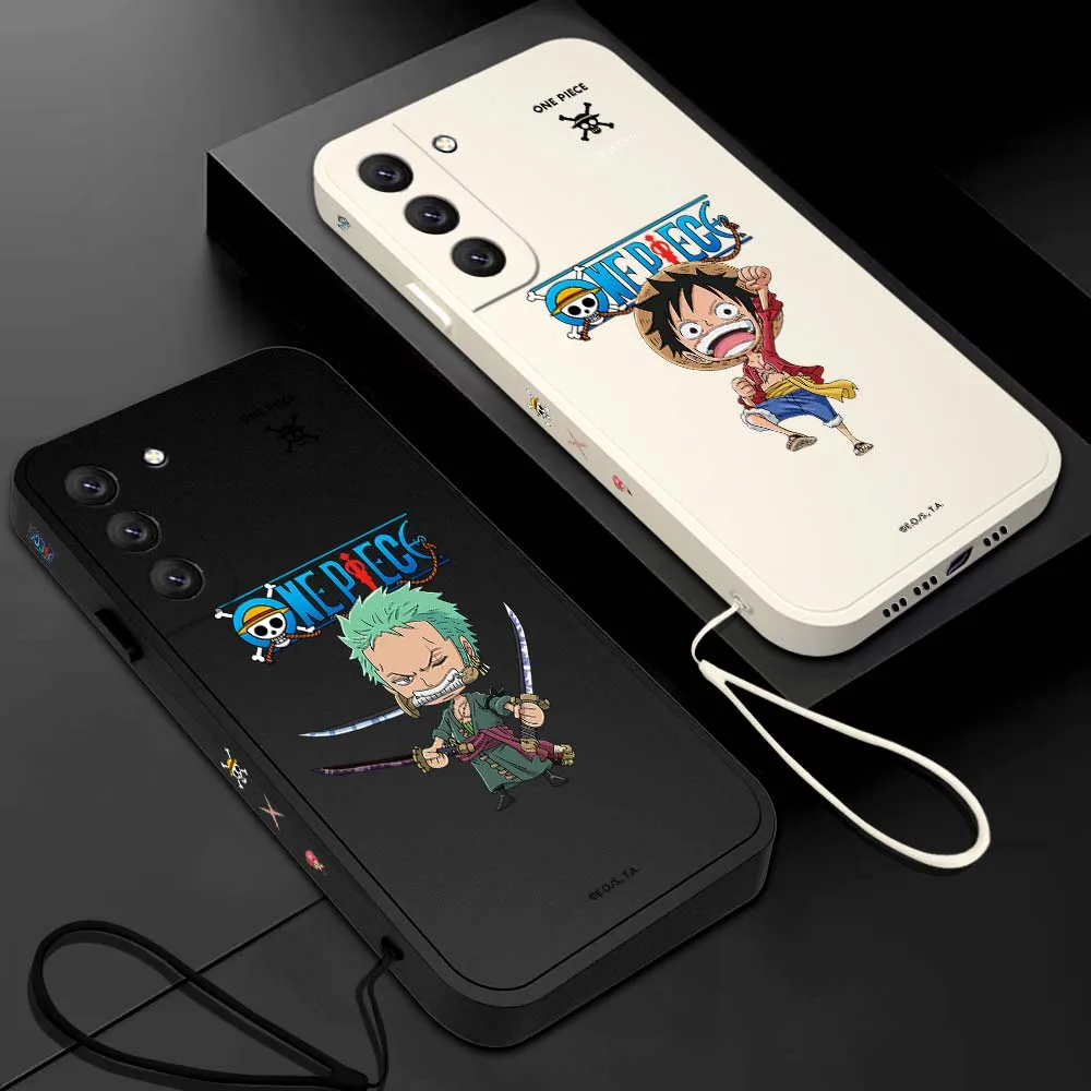 

ones pieces Luffys Phone Case For Samsung Galaxy S23 S22 S21 S20 Ultra Plus FE S10 4G S9 S10E Note 10 9 Plus With Lanyard Cover