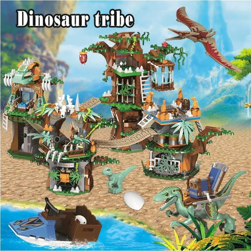

Jurassic World Dinosaur Toys Tree House Building Blocks Jurassic World Park Figures Bricks Sets For Children Kids Birthday Gift