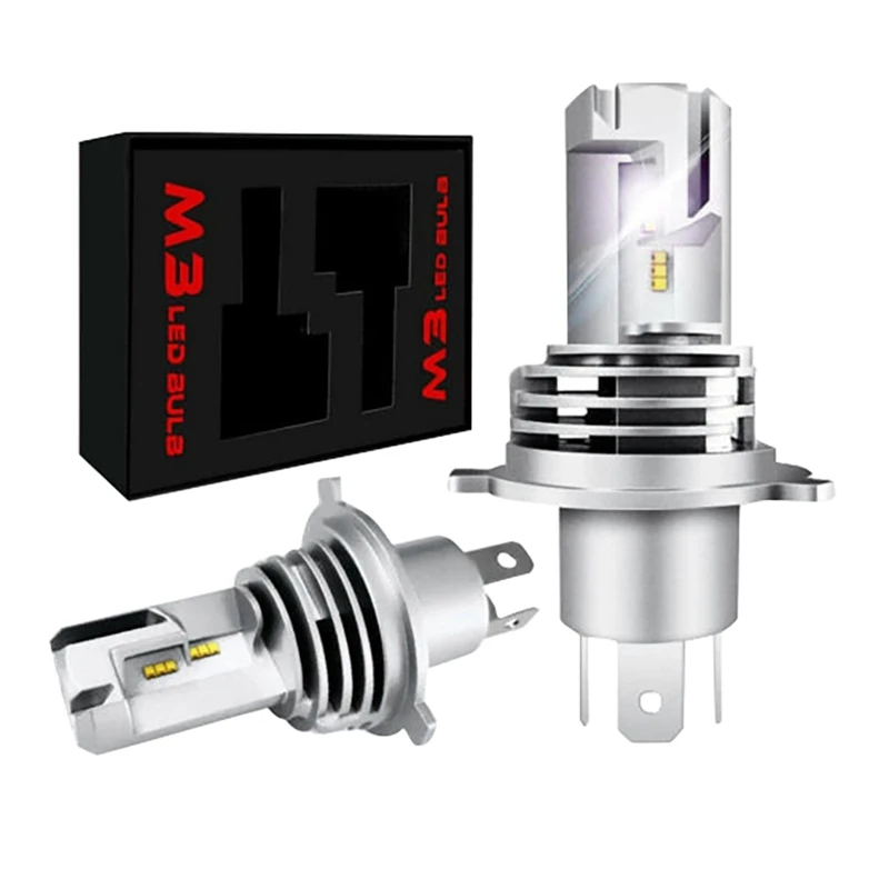 

H4 HB2 9003 Car LED Integrated Headlight Bulb M3 Mini High And Low Beam ZES Chips 6000K Wireless Direct Plug