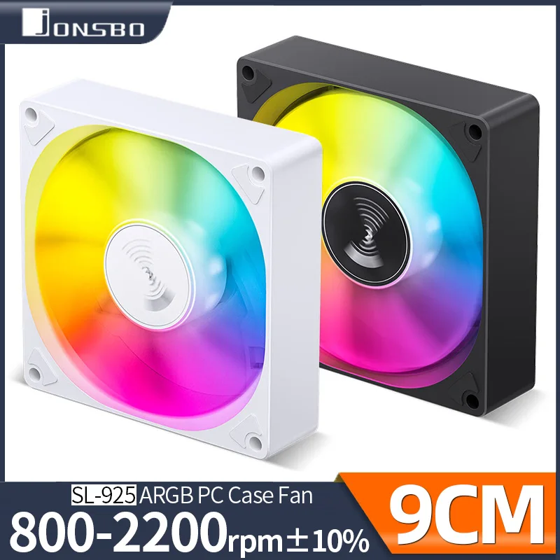 Jonsbo SL925 9 см Вентилятор корпуса ПК 12 В/4 контакта ШИМ Адресный ARGB радиатора