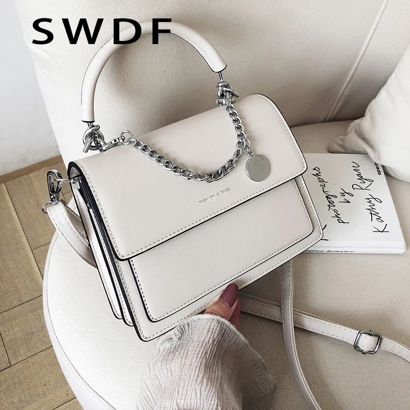 

SWDF New Women's PU Leather Crossbody Bag with Short Handles 2022 Fashion Simple Small Shoulder Handbags and Purses Yellow Black
