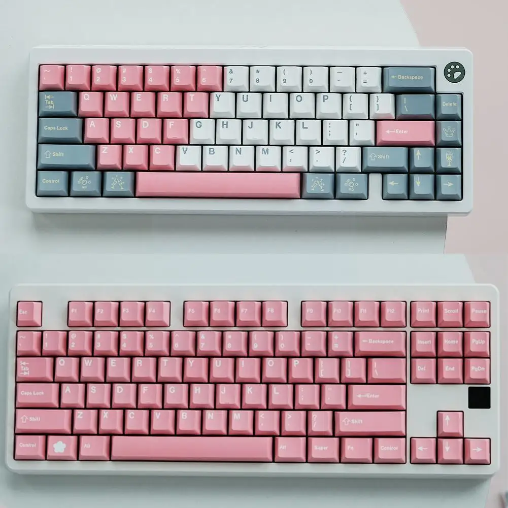 

For Gmk Peach Blossom Keycaps Pbt Original Highly Keycaps For Profile Mx Switches Mechanical Keyboard W8q8
