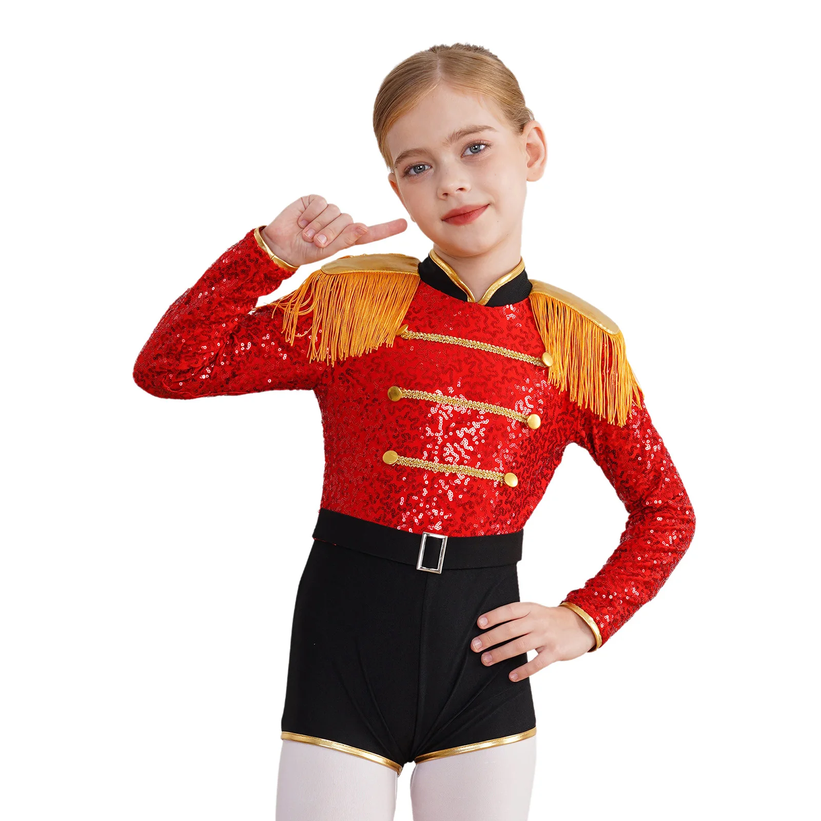 Детский смокинг с блестками Ringmaster комбинезоны барабанная походная группа форма