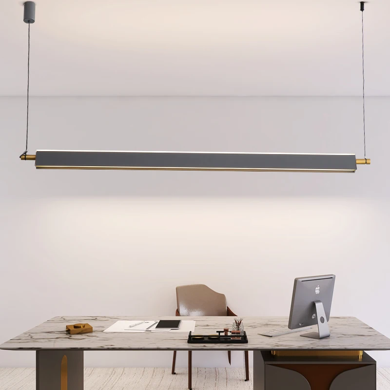 Современная длинная светодиодный ная Подвесная лампа для столовой