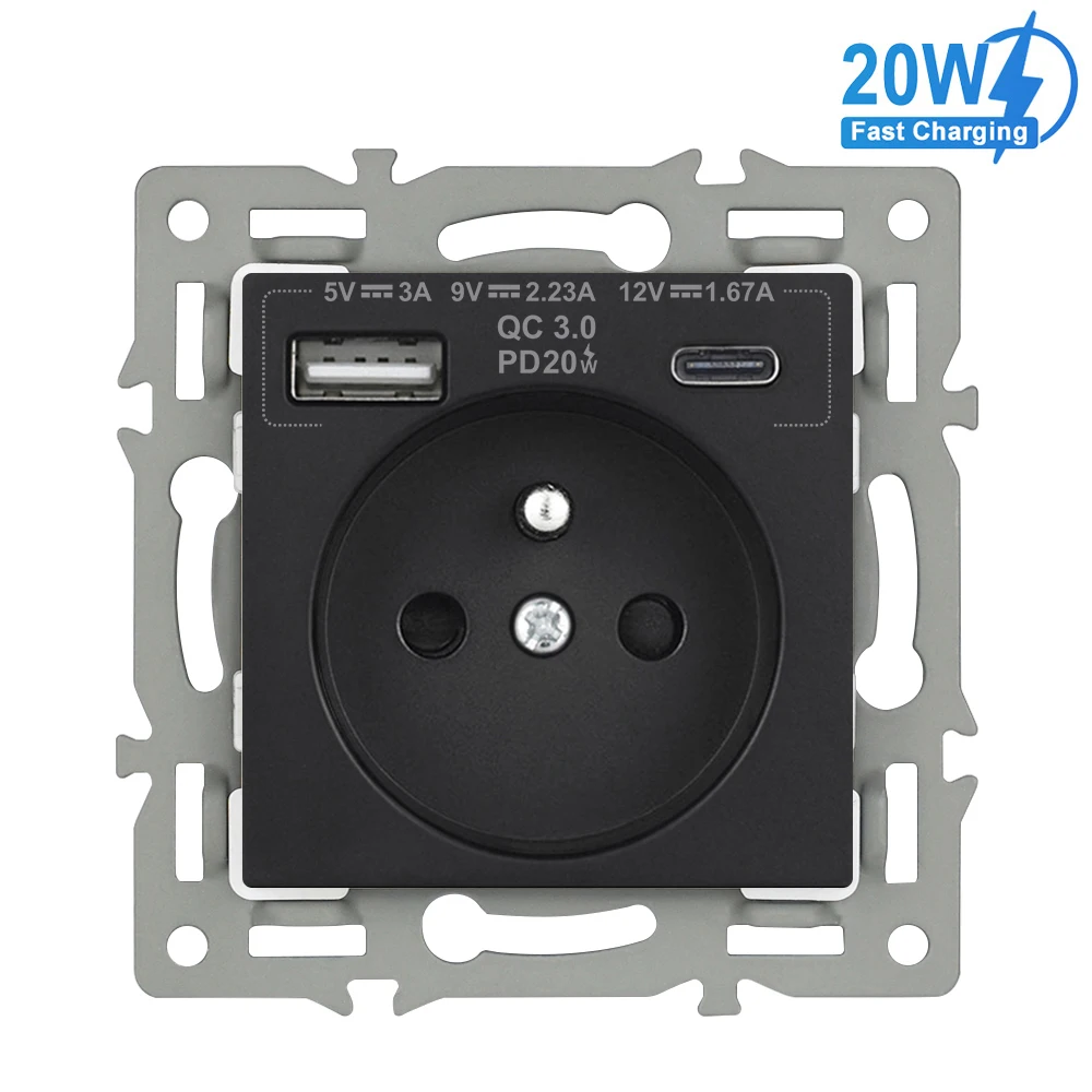 

VISWE SF6 стеклянная панель розетка USB 1-4 шт