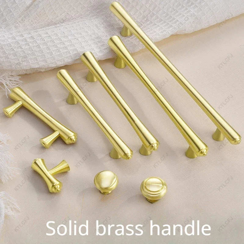 Роскошная медная ручка для двери шкафа в американском стиле скандинавском