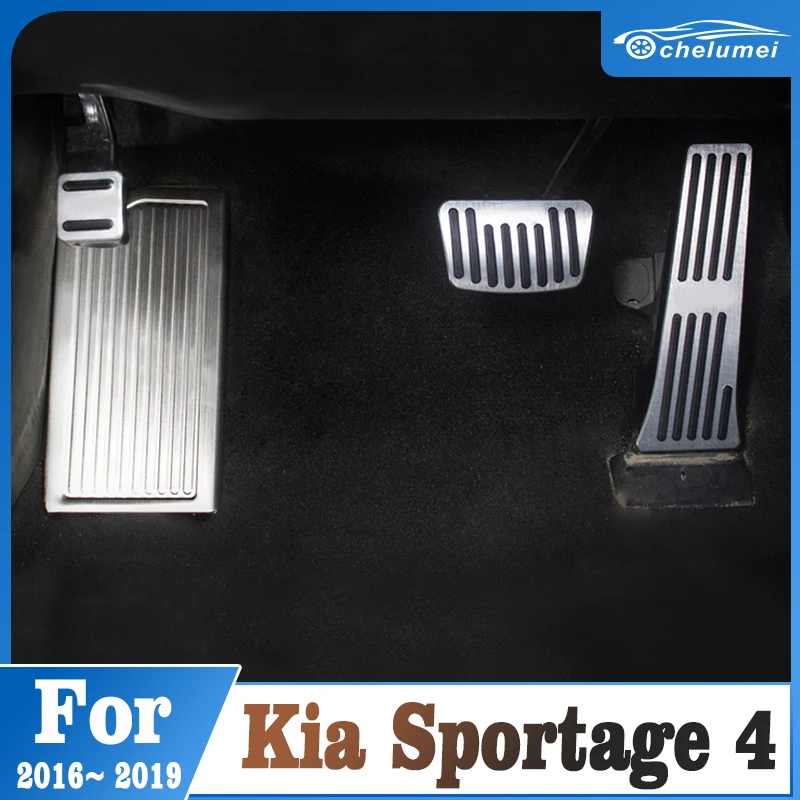 

Car Pedals Cover Fuel Brake Footrest Pads Plate Cover Fit For Kia Sportage 4 2016 2017 2018 2019 Decoration Retrofit Accessories