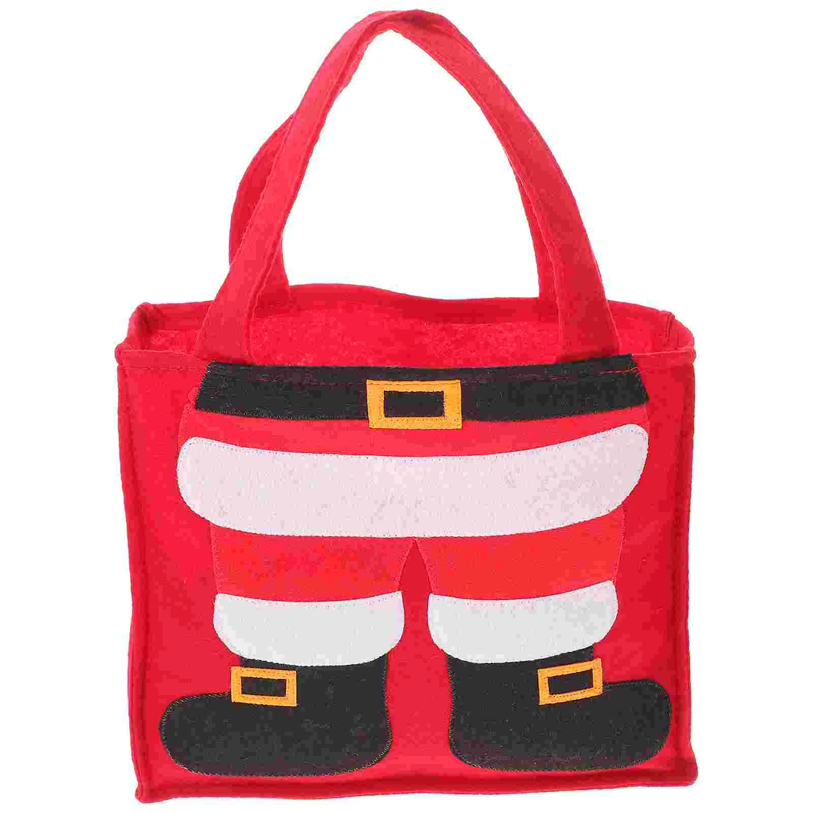 

Christmasgiftxmas Candy Pouch Tote Handle Holidayfabric Packagingburlap Handles Cloth Apple Festival Present Shopping Reusable