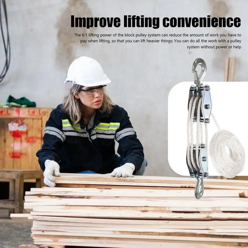 Вращающийся Канатный шкивной блок с подъемной мощностью 6:1 тяжелая Тяжелая