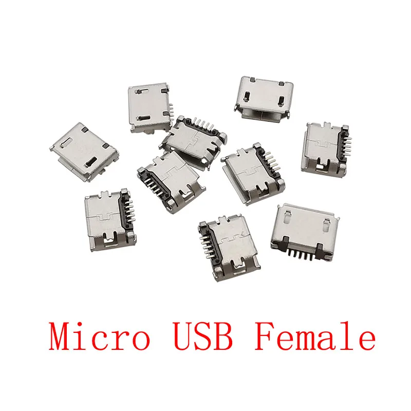 

Гнездовой разъем Micro USB 5Pin SMD микро USB порт разъем паяльный разъем для телефона Android Зарядка данных Ремонт Замена