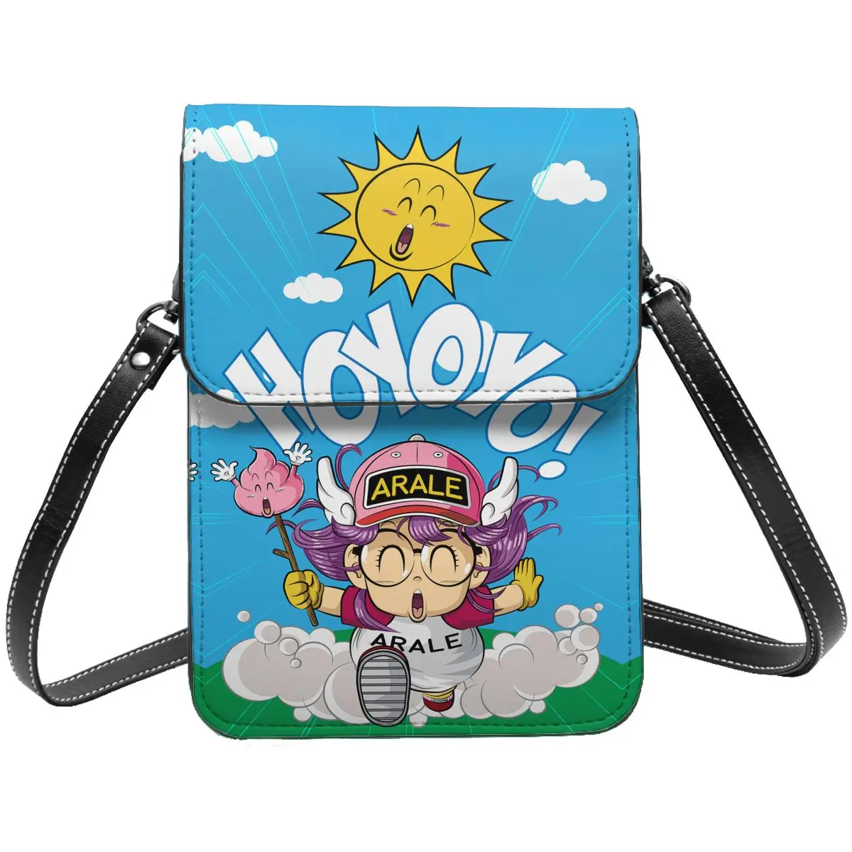 

Dr.Slump Arale Kawaii Маленький кожаный кошелек для сотового телефона, аксессуары, милый женский кошелек с надписью Dr Slump, милая мультяшная женская сумка через плечо, отделение для карт