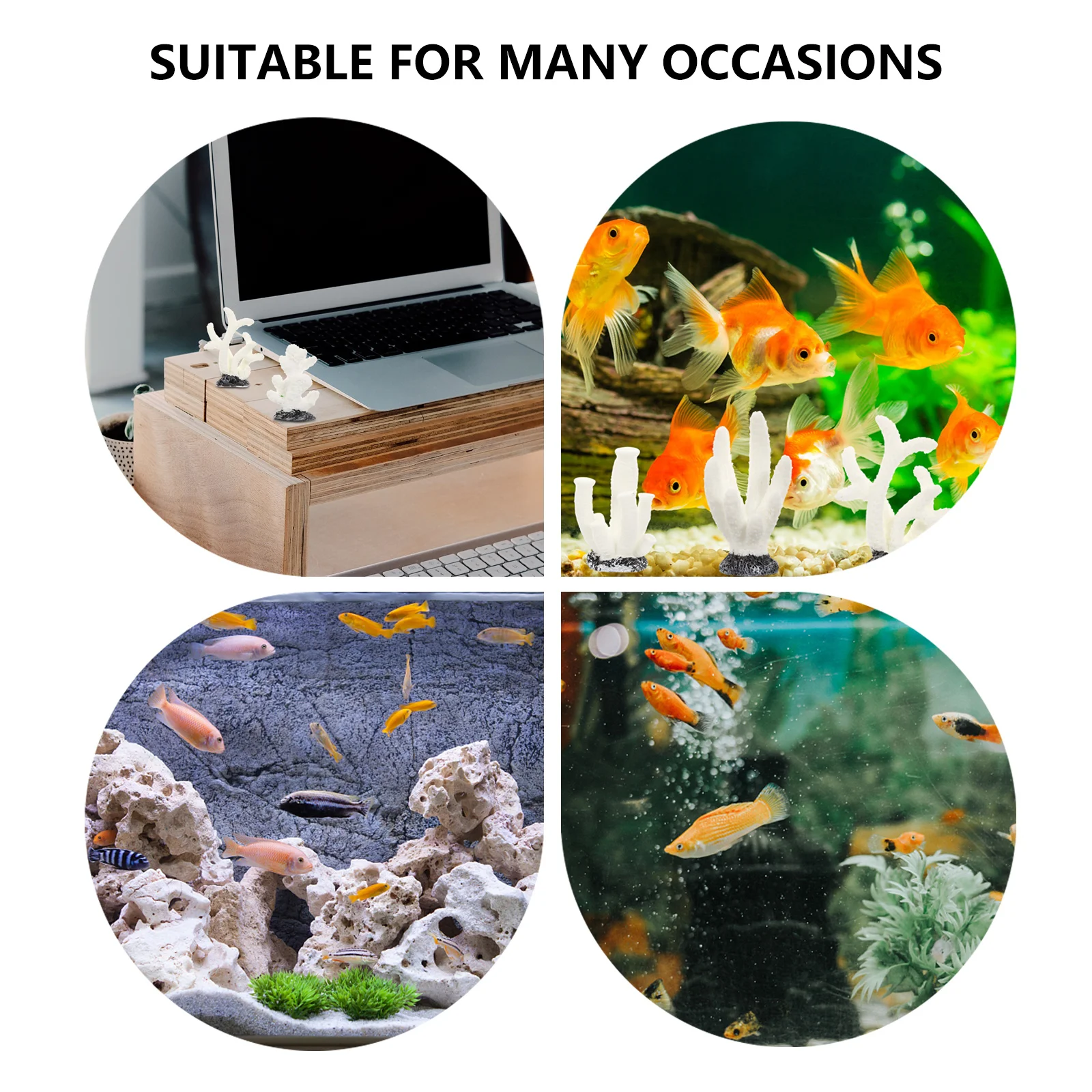 

5 Pcs Ocean Simulated Coral Ornaments Sea Decor Fish Tank Imitation Resin