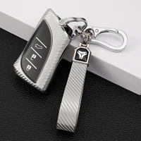 tpu carbon fiber car smart key case cover for lexus ux200 ux250h es200 es300h es350 us200 us260h 2018 2019 protector keychain