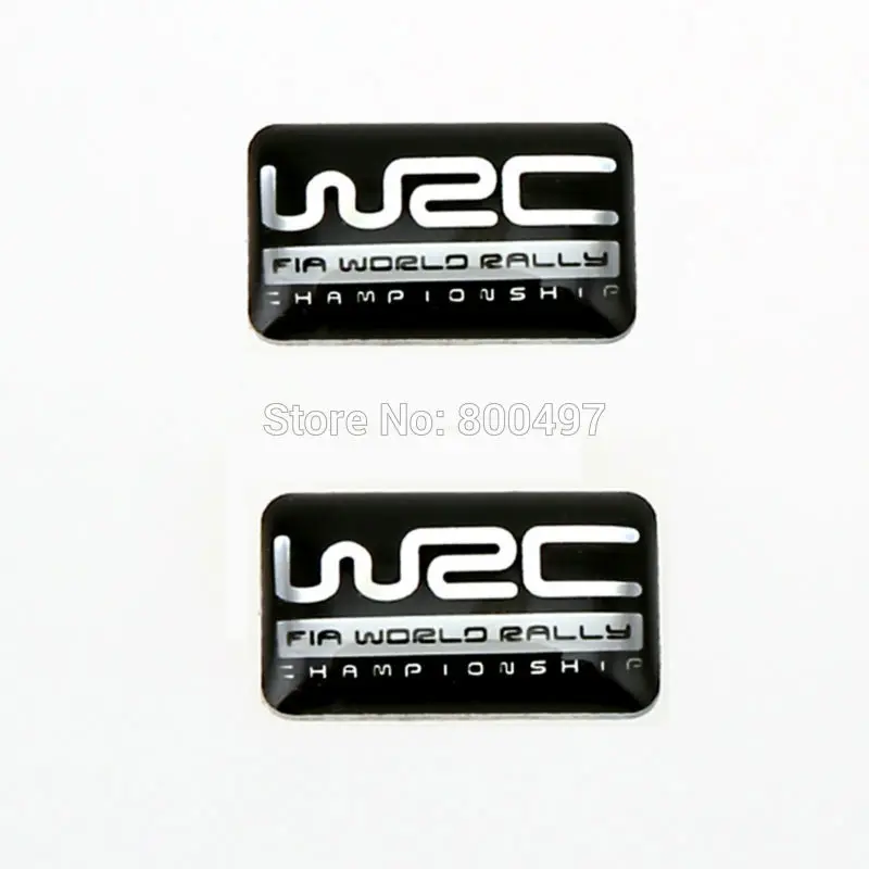 

2 x Новинка 3D автомобильный Стайлинг алюминиевая клейкая Наклейка Ca металлическая наклейка алюминиевая пользовательская наклейка на мотор для WRC чемпионата мира ралли
