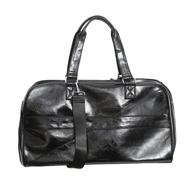 New Casual Business traveling bags for men PU Leather Large Travel hand bags Portable big travel bags Waterproof sports bags