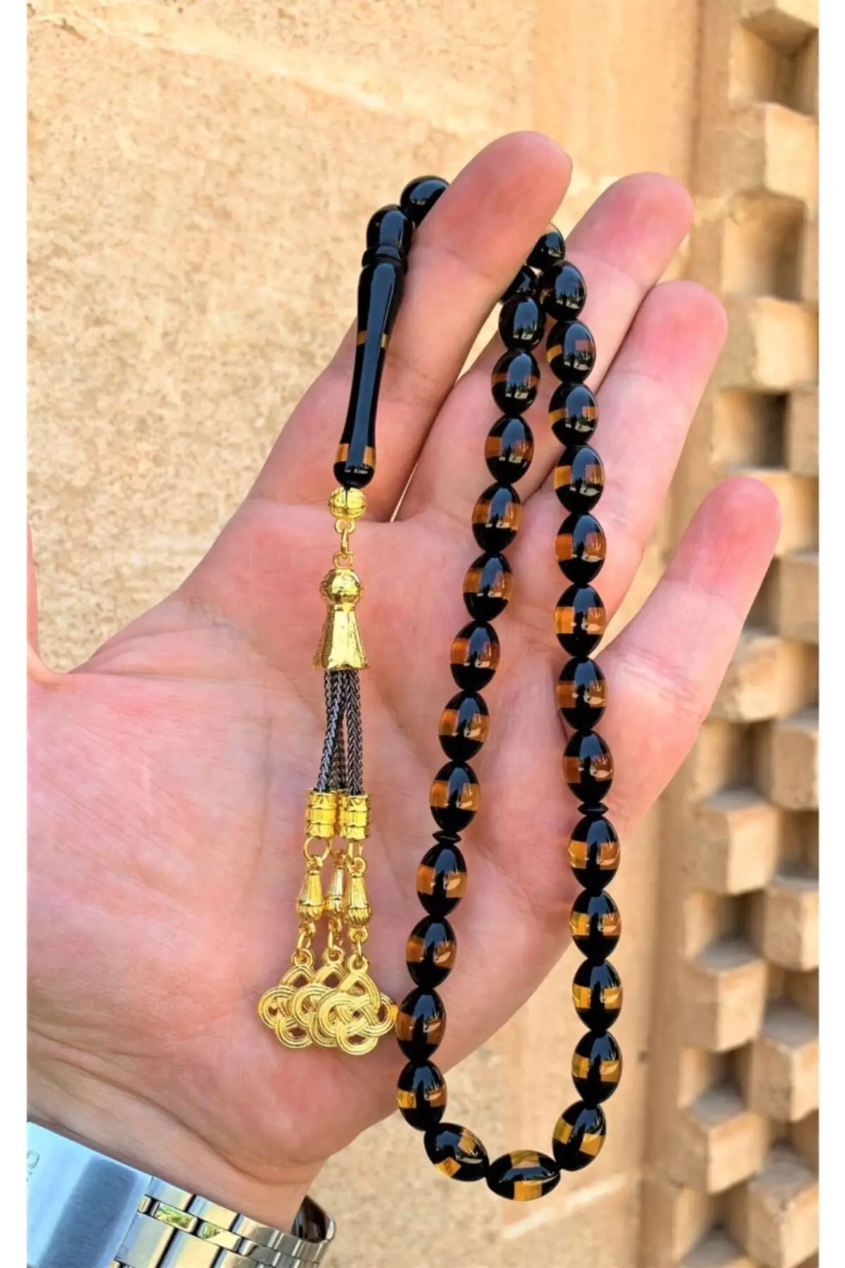 

Male Vernier Powder Amber Prayer Beads