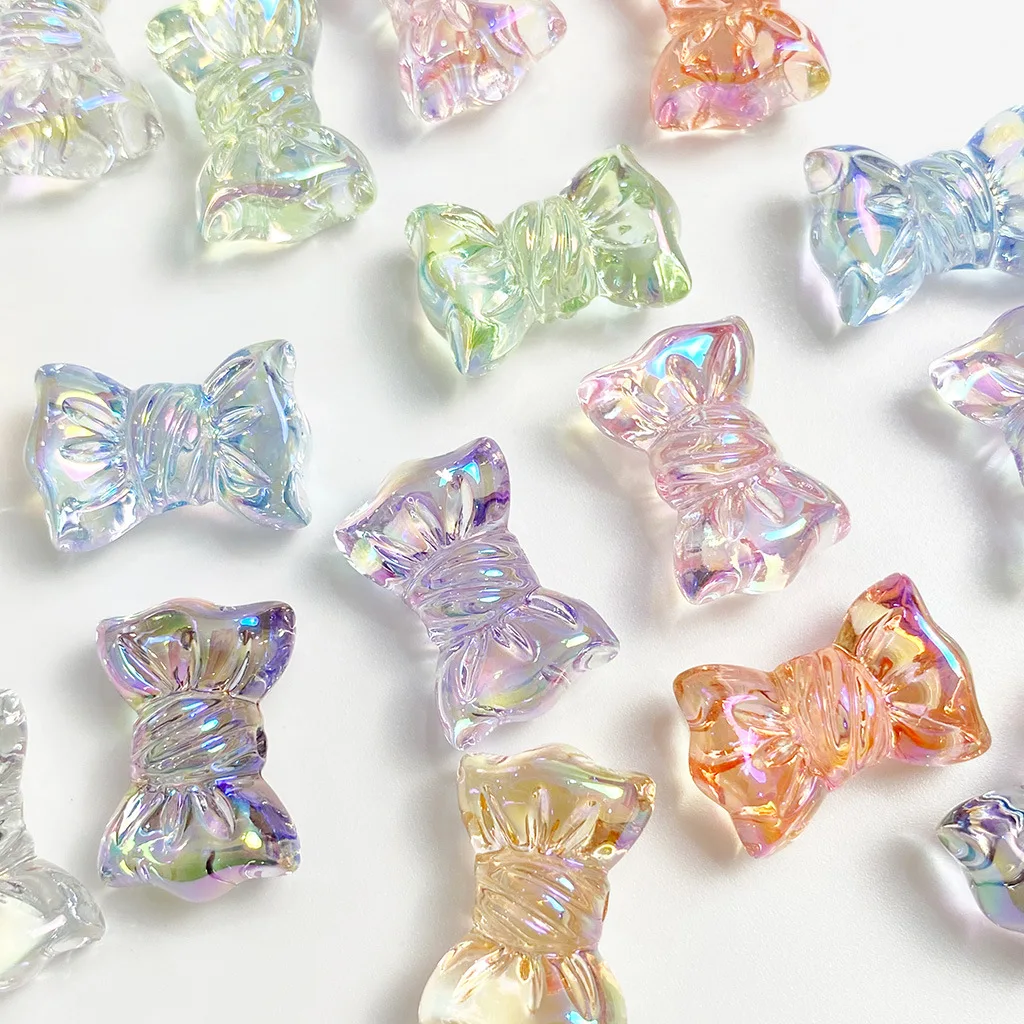 

16x24mm Bow Shaped Smooth Acrylic Beads To Needlework Handmade Necklace Bracelet DIY Accessories Crafts Beads For Jewelry Making