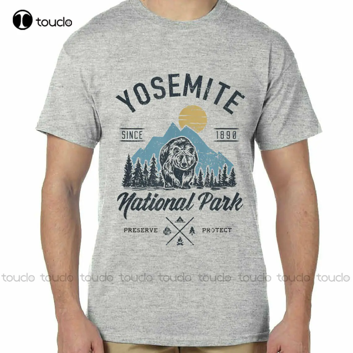 

New Vintage Retro Yosemite National Park Hiking T Shirt T-Shirt S-6Xl Work Shirts Cotton Tee Xs-5Xl Unisex Fashion Funny Tshirt