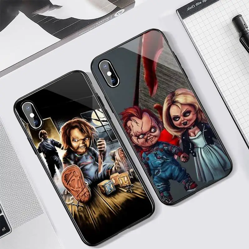 

CHUCKY horror movie Phone Case Tempered glass For iphone 11 12 13 PRO MAX mini 6 7 8 plus X XS XR