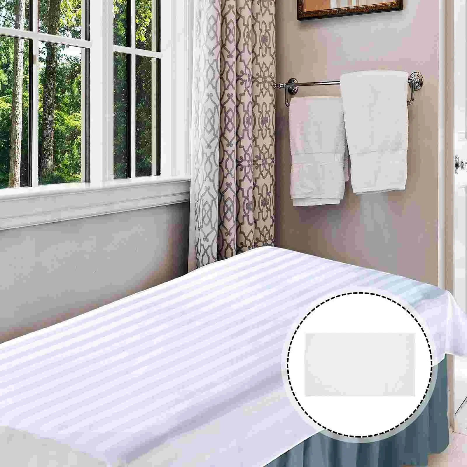 

Mattress Cover Full Size White Bedding Linens Spread Breathable Fitted Sheet Cotton Sheets