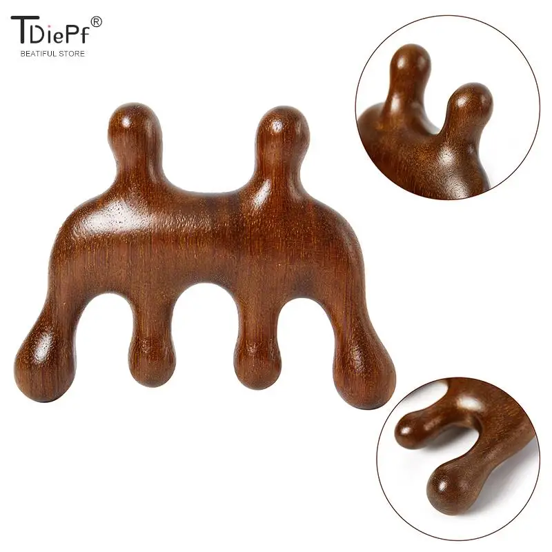 

1pcs Wood Five Wide Tooth Comb Acupuncture Therapy Blood Circulation Anti-static Smooth Hair Comb Head Meridian Massage Comb