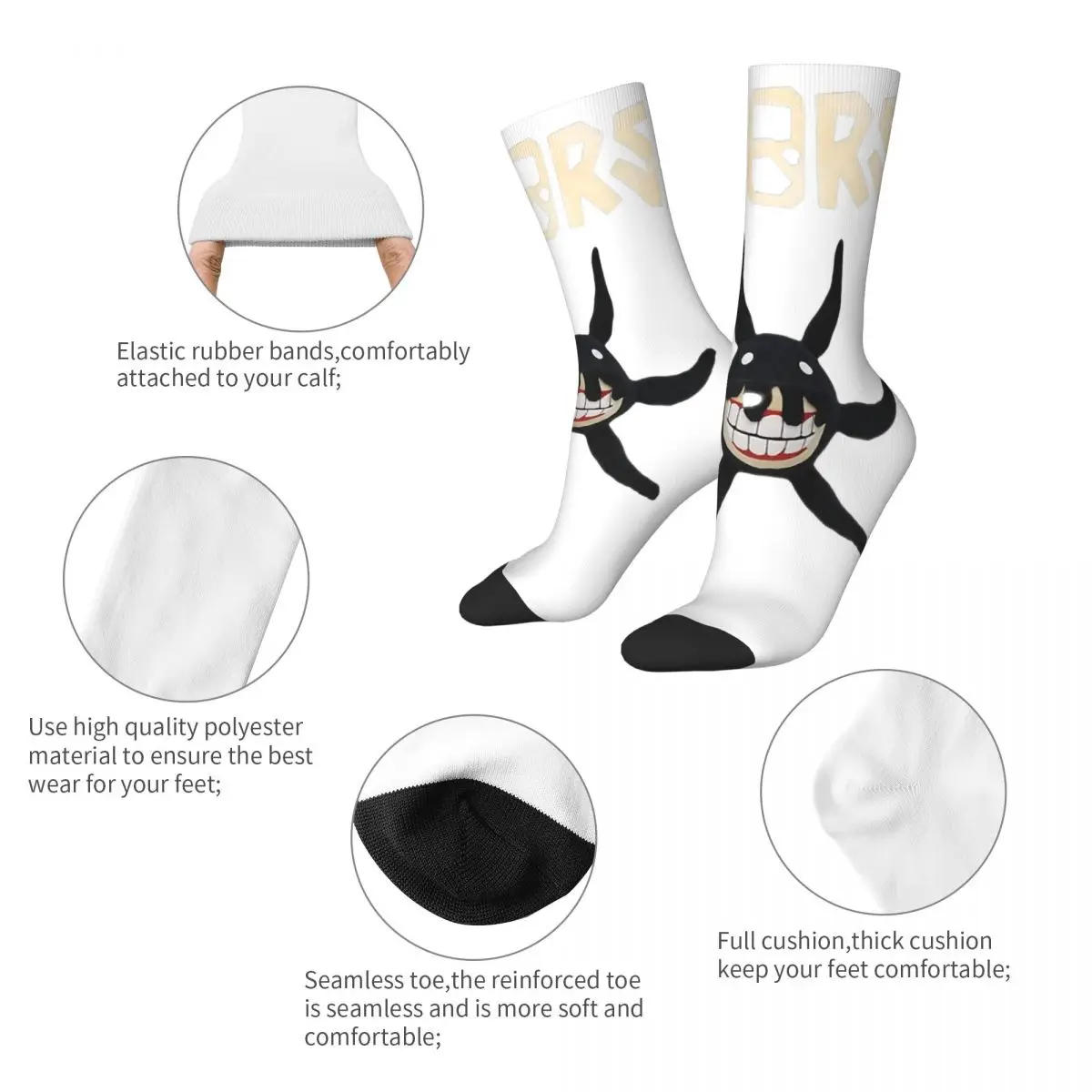 Осенне-зимние мужские и женские игровые носки в стиле ретро Screech Monster Of Doors