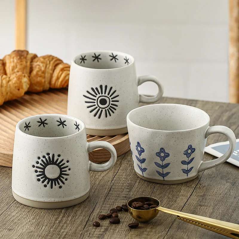 

Керамическая кружка для воды в стиле ретро, керамическая кружка, домашняя кружка для питья, кофейная кружка, чайная чашка, японская ручная работа