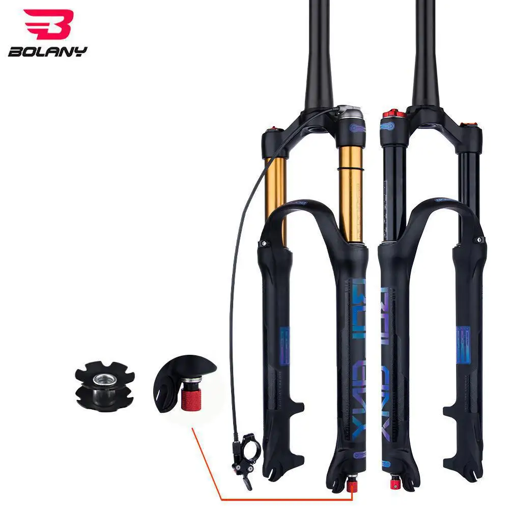 

Передняя вилка BOLANY для горного велосипеда, амортизатор, аксессуары для регулировки отскока, 26, 27,5, 29 дюймов, пневматическая передняя вилка