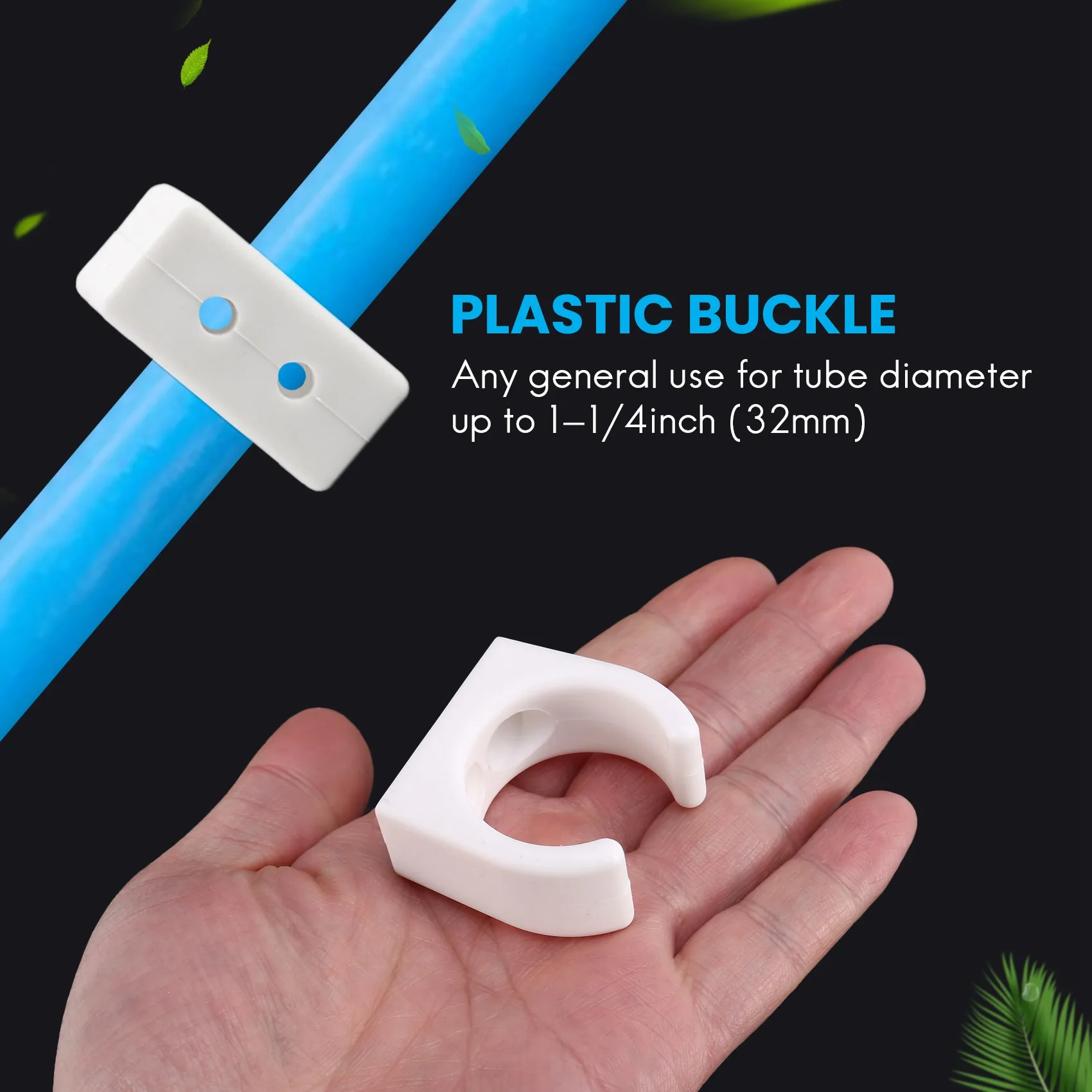 

2 Pcs Nylon Ladder Clip Boat Hook Clip for Size 1-1/4Inch Diameter Per Set UV Marine Accessories Yacht Boat,White
