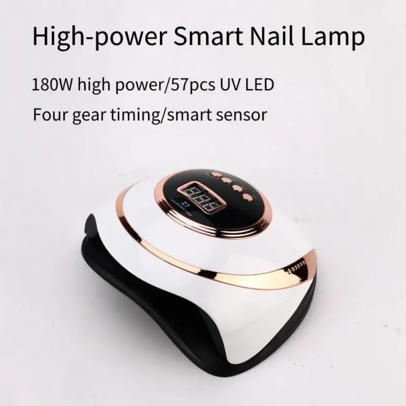 

180W LED Lamp Nail Dryer 57 LED UV Ice Lamp Phototherapy Lamp For Drying Gel Polish Timer Auto Sensor Manicure Tools Nail Dryers