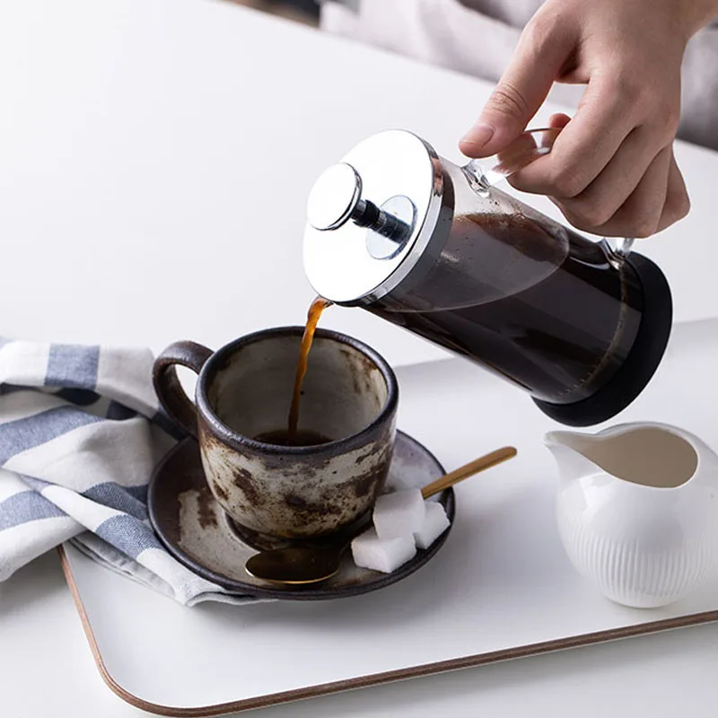 

Френч-пресс для приготовления кофе травяной китайский чайный горшок, кофейный ручной чайник, молочный пенообразователь Dolce, кофейник