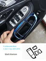 car window lift button control panel cover trim for mercedes benz c class glc w205 w204 c180 c200 c260 auto accessories lhd rhd