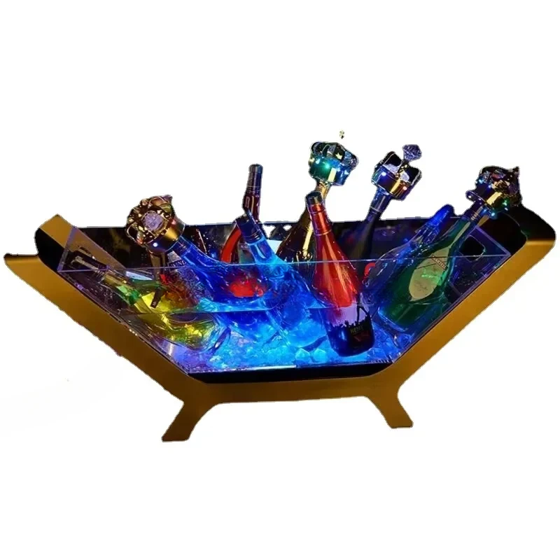 Для бутылок Moet Ведро для льда шампанского лодка меняющий цвет холодильник вина