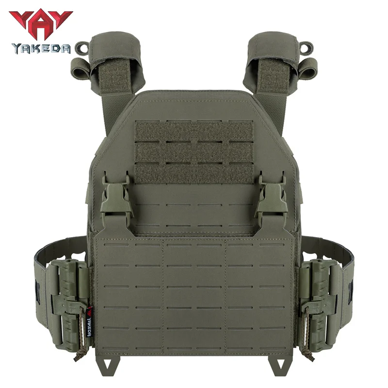 Фото YAKEDA 500D нейлоновый тактический тренировочный жилет Molle с регулируемыми ремнями системы PALS, быстросъемная пряжка для охоты №4