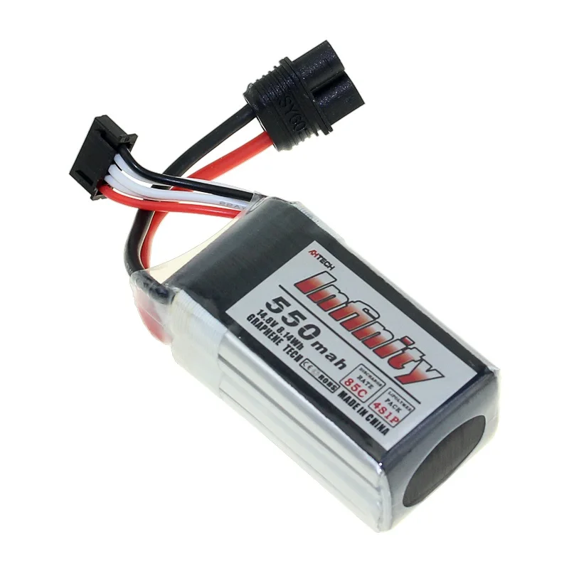 

Infinity RC Lipo Battery 4S 550mAh 85C XT30 Plug LiPo Lithium Battey for Indoor Racing Drone Quadcopter