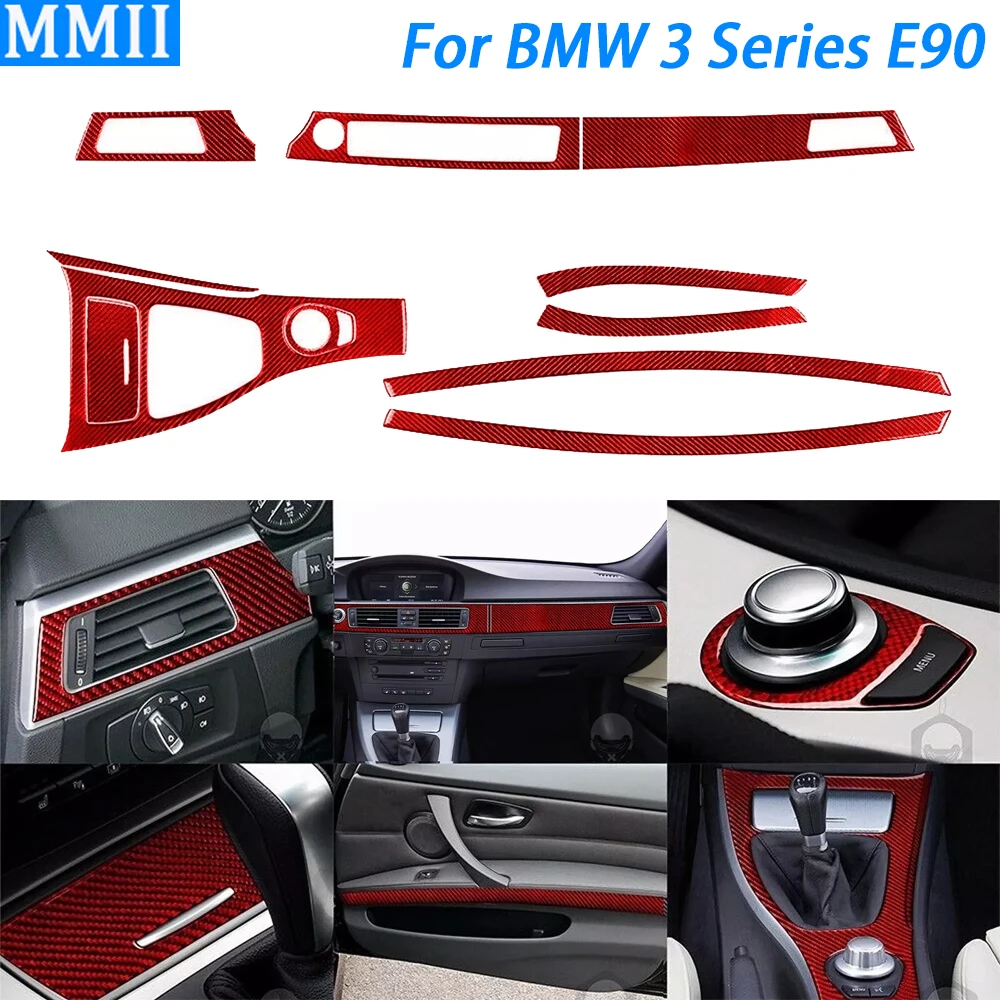 Комплекты полной внутренней отделки из красного углеродного волокна 11 шт.