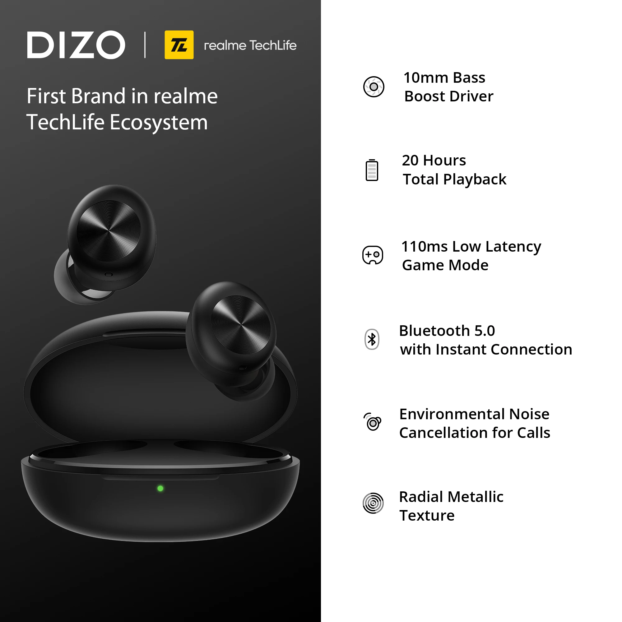 realme TechLife DIZO GoPods D TWS 