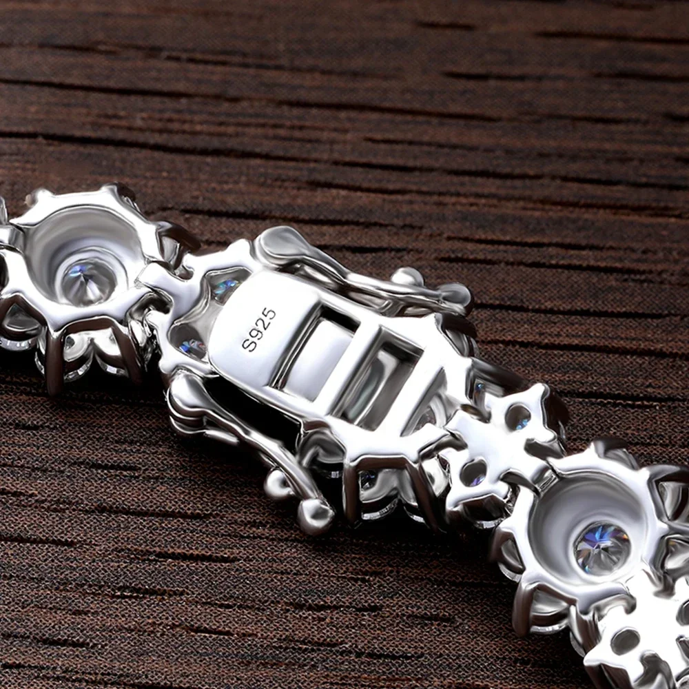 Ожерелье женское из серебра 925 пробы с муассанитом 40 88 карат