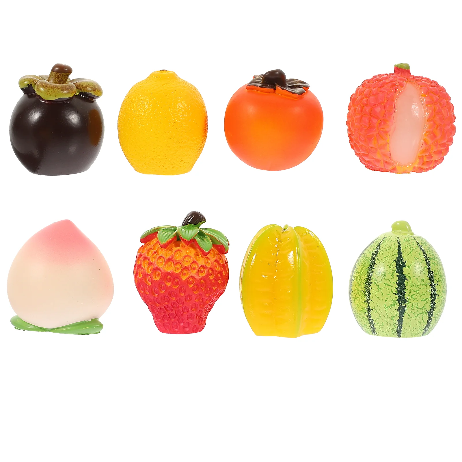 

8pcs Simulation Mini Fruits Model Lifelike Miniature Fruits Prop Decorative Mini Fruits Model