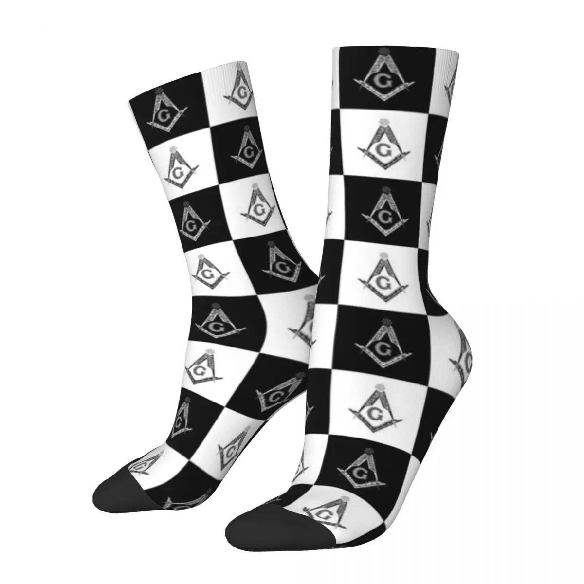 

Чулки Freemason с узором в клетку, супер мягкие чулки в стиле Харадзюку, всесезонные длинные носки, аксессуары для фотографий