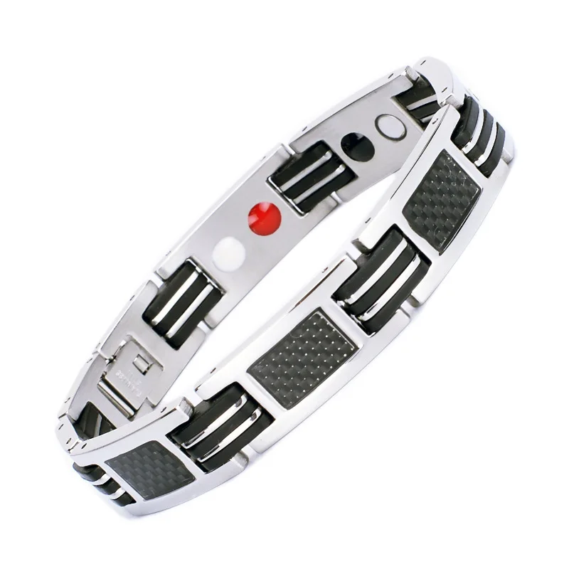 

Titanium Steel Carbon Fiber Energy Bracelet 4-in-1 Negative Ion Anti-radiation Magnetic Anti-fatigue Bracelet