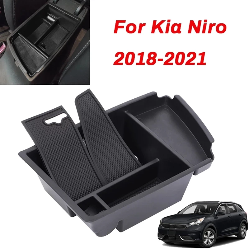 

Ящик для хранения в подлокотнике автомобиля Органайзер для центральной консоли, лоток для перчаток, держатель для Kia Niro 2018 2019 2020 2021