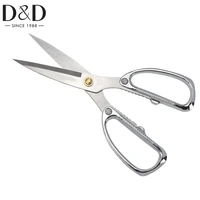 dd 8inch zinc alloy scissor multifunction sewing tailor scissor gold silver 2 color for leather cutting home office dressmakers