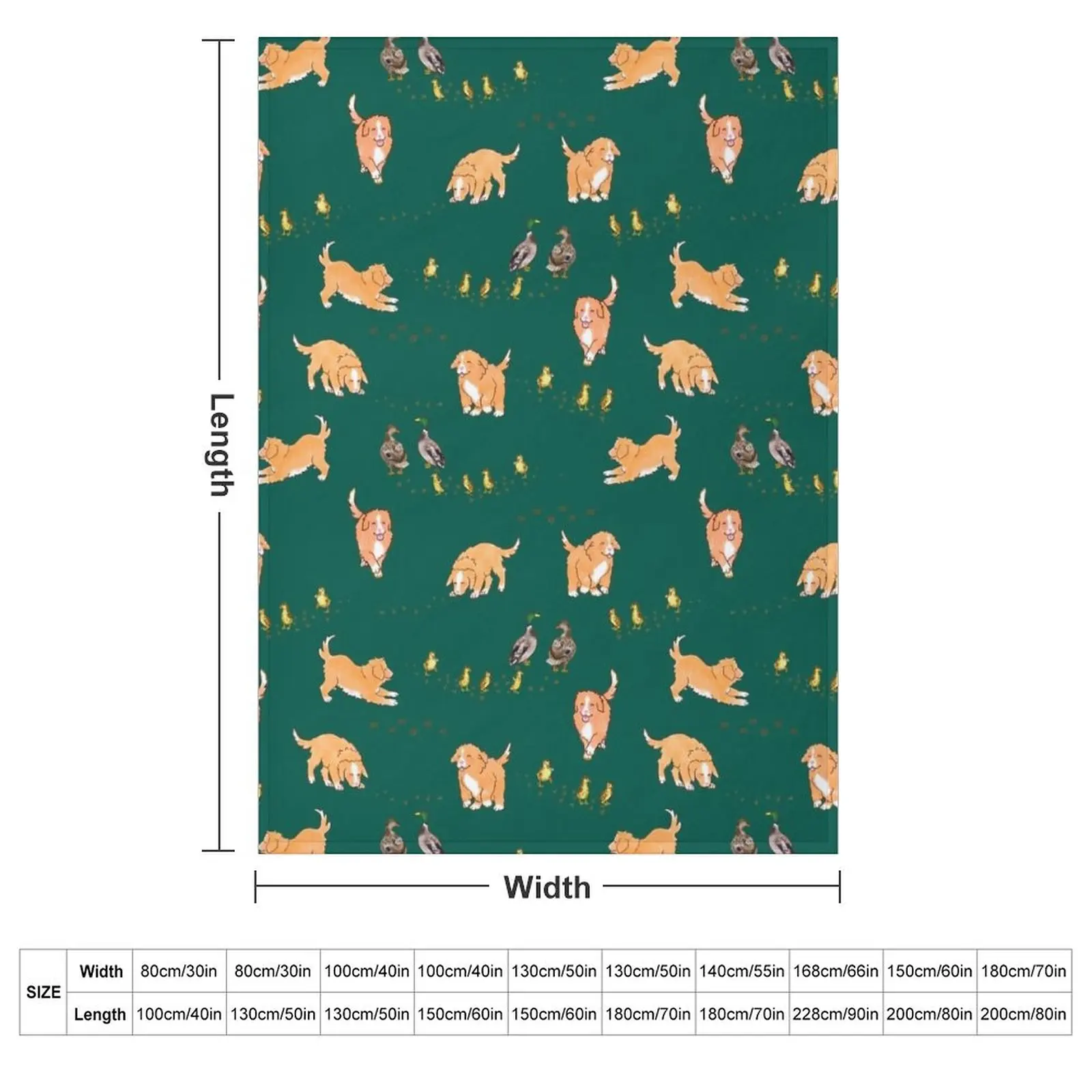 Толлер щенки и утки - лесно-зеленое одеяло свободные термоодеяла для детских