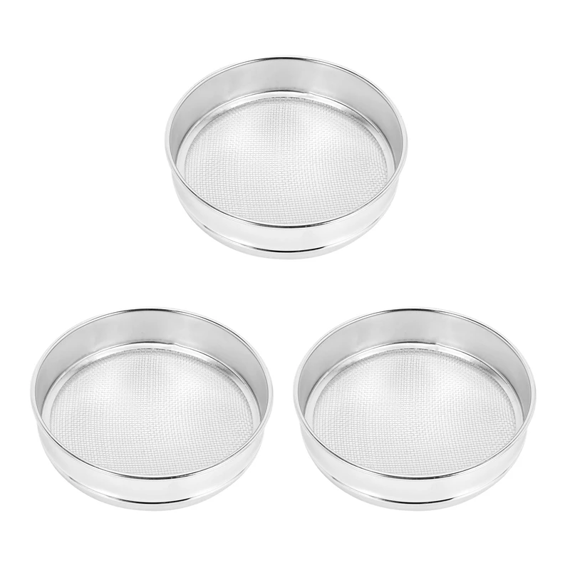 

3X Heavy Duty Garden Riddle Sieve Mesh Soil Sift Compost Seed Tray Gardening Tool-10 (2Mm)