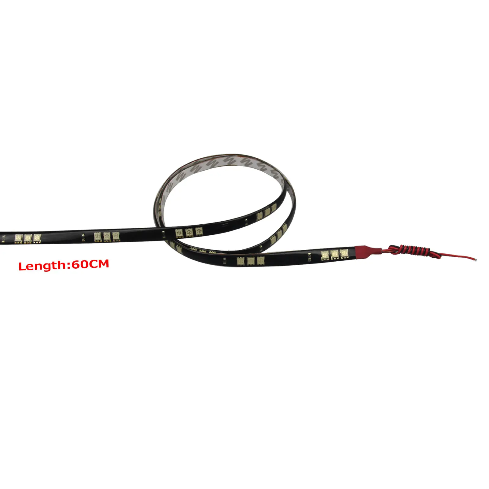 4x красная Гибкая полоса фотолампа 60 см 2 фута 24 дюйма водонепроницаемая 30 5050 с