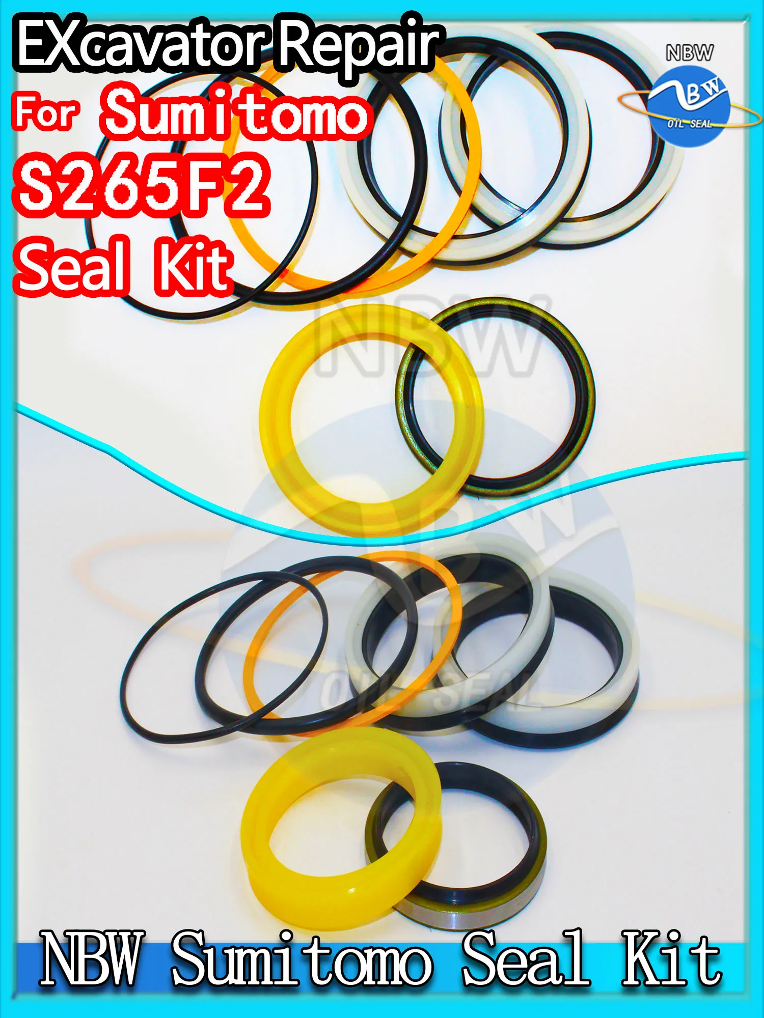 

For Sumitomo S265F2 Excavator Oil Seal Kit High Quality Repair Digger Clamshell Shovel Adjust Swing Gear Center Joint Gasket